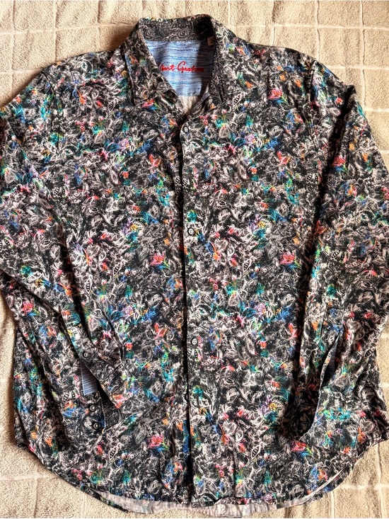 Robert Graham Other - Robert Graham Black Paisley Button-Down Shirt with Multicolor Accents
